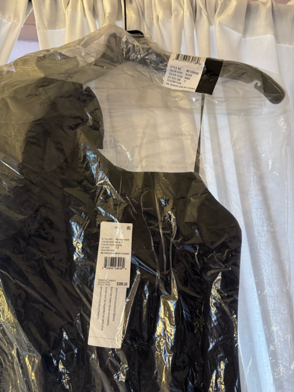 Aidan Mattox Black One-Shoulder Evening Gown - Picture 8 of 10